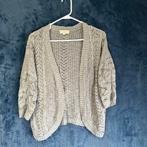Pink‎ Republic Gray Knitted Open Cardigan Sweater Casual Womans Size Medium